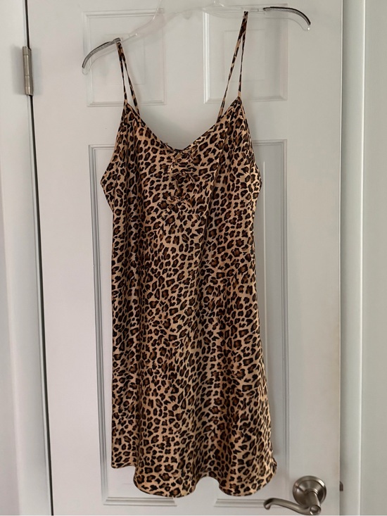 Cinema Etoile Other - Leopard Print Slip Dress Chemise - Tan/Black